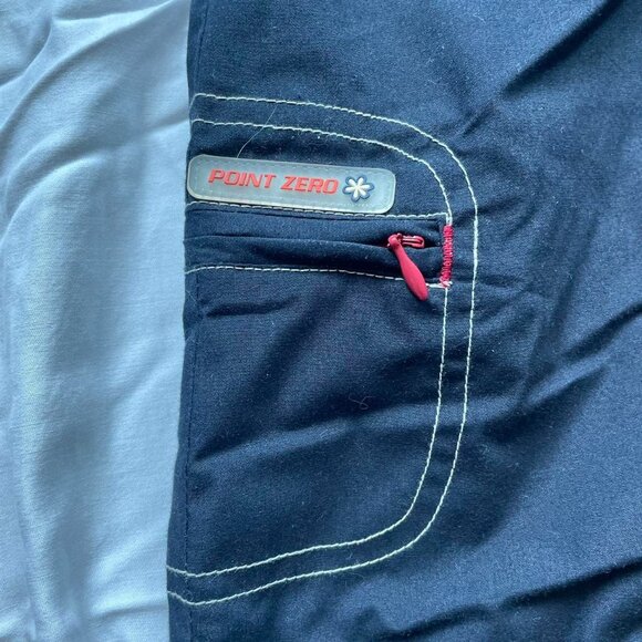 Y2K Point Zero Navy Blue Cargo Maxi Skirt - Picture 6 of 8